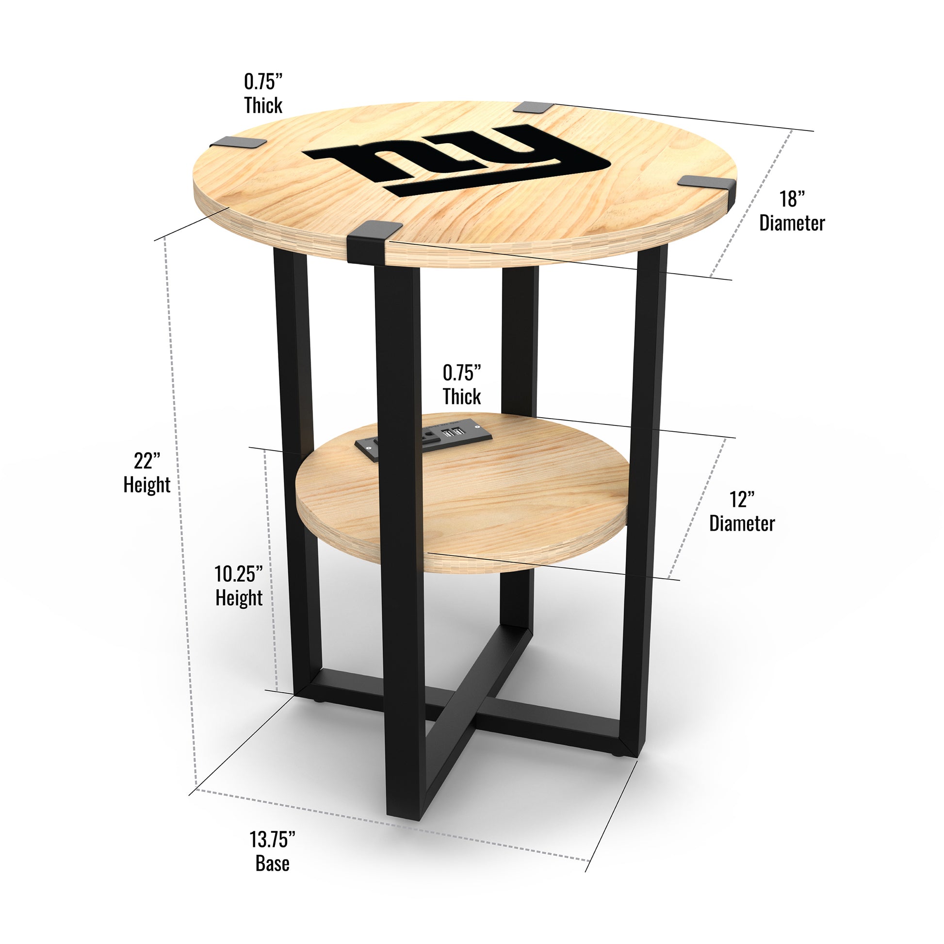 New York Giants Table Dimensions