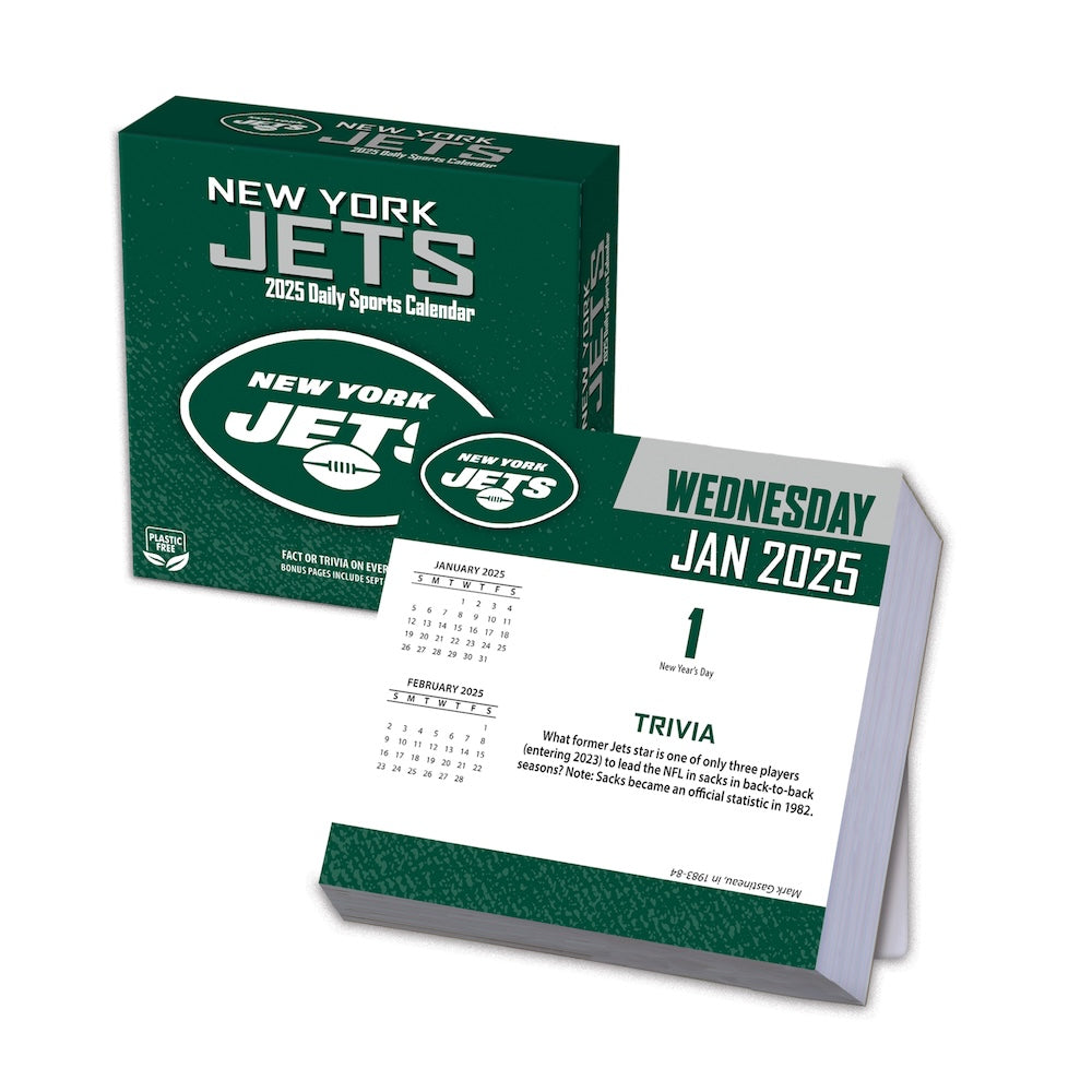 New York Jets 2025 Fact-A-Day Box Desk Calendar