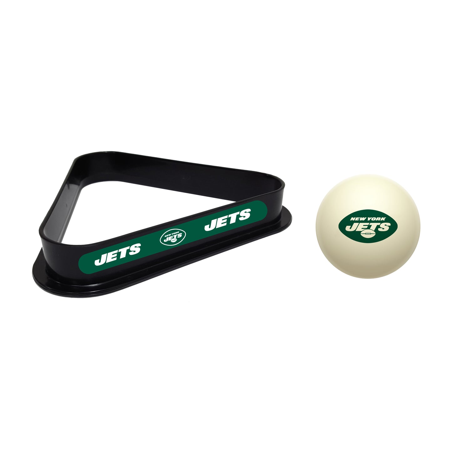 New York Jets cue ball and triangle