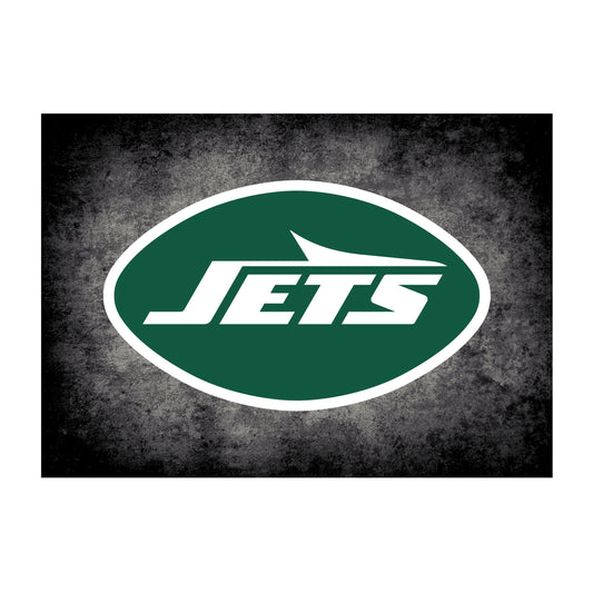 New York Jets distressed style area rug