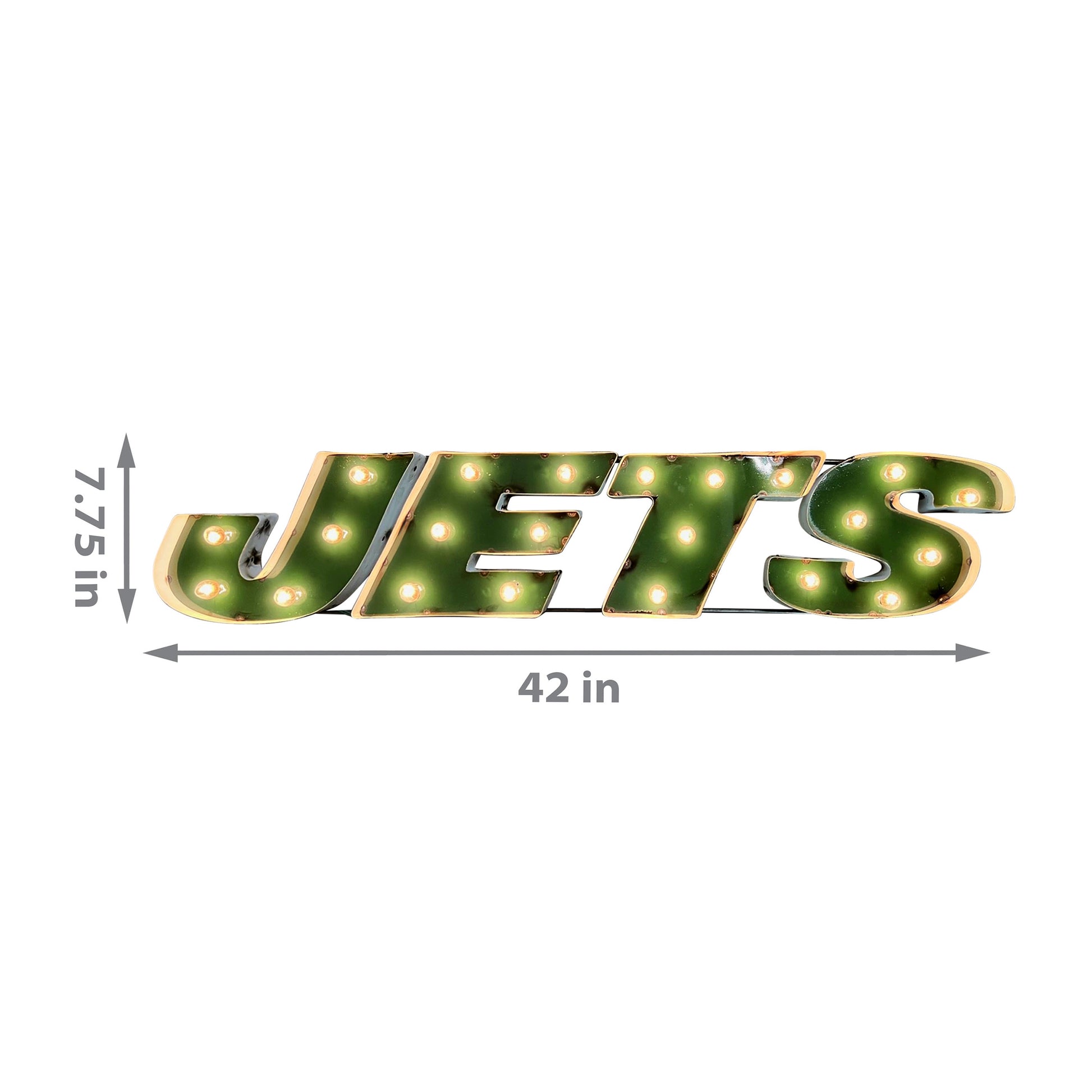 New York Jets lighted metal retro sign