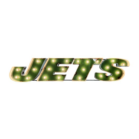 New York Jets lighted metal sign