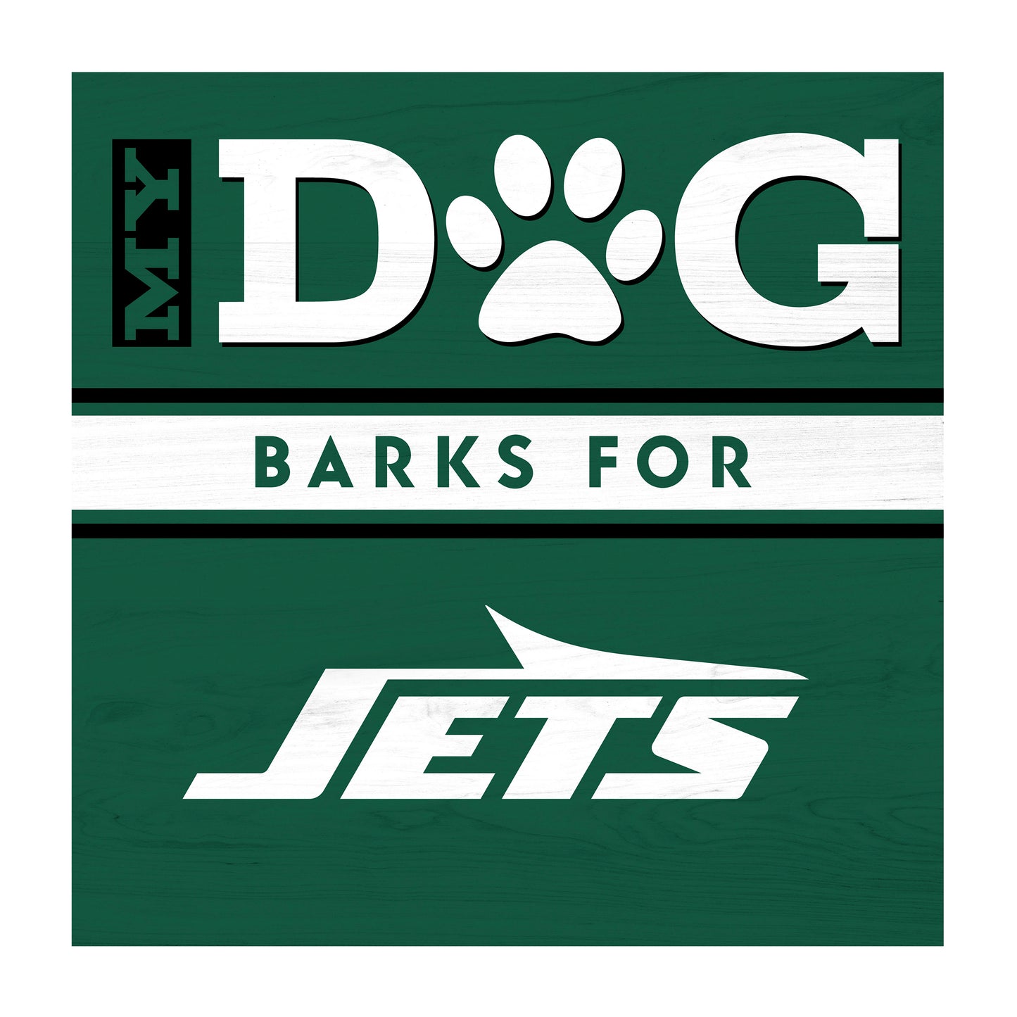 New York Jets dog sign