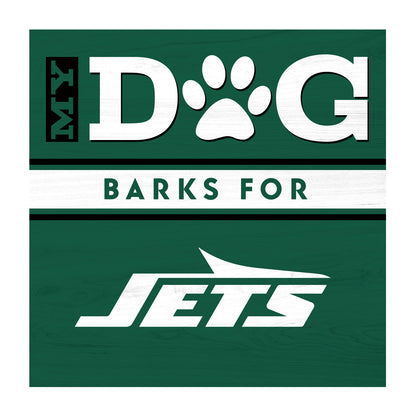 New York Jets dog sign