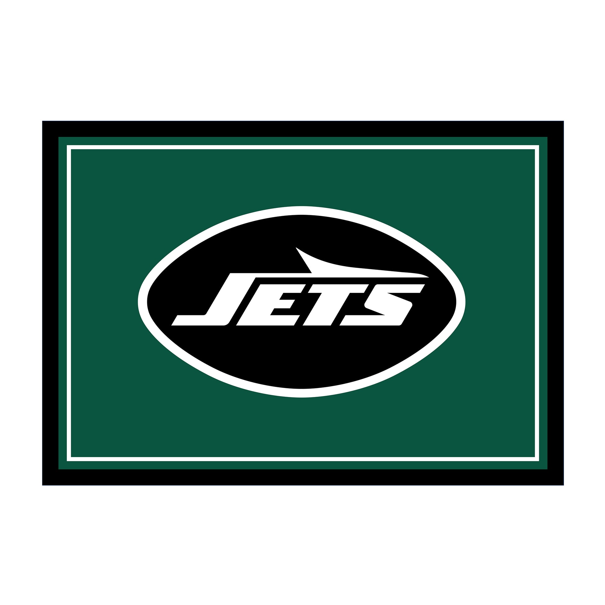 New York Jets distressed style area rug