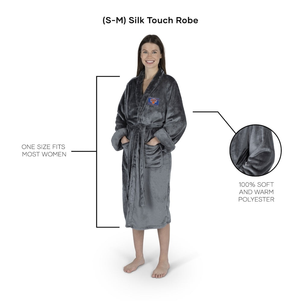 New York Knicks silk touch charcoal women bathrobe