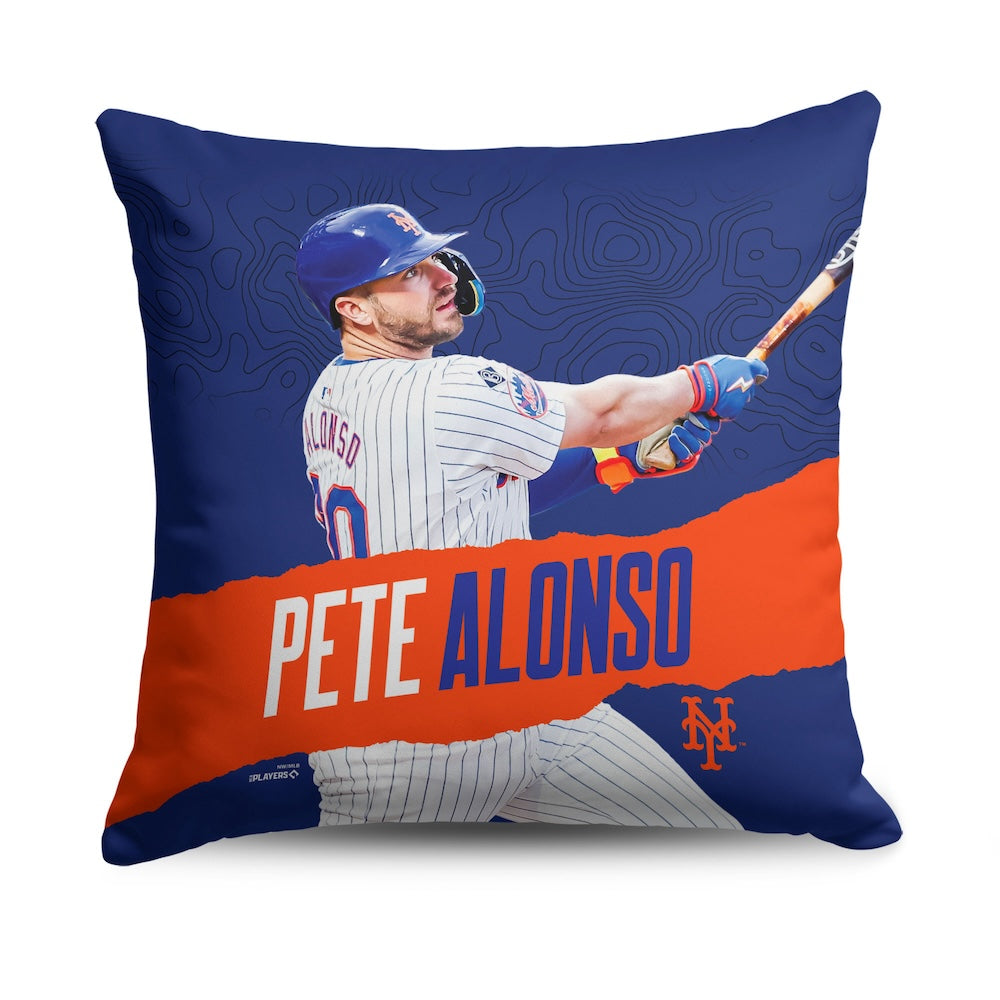 New York Mets Pete Alonso throw pillow