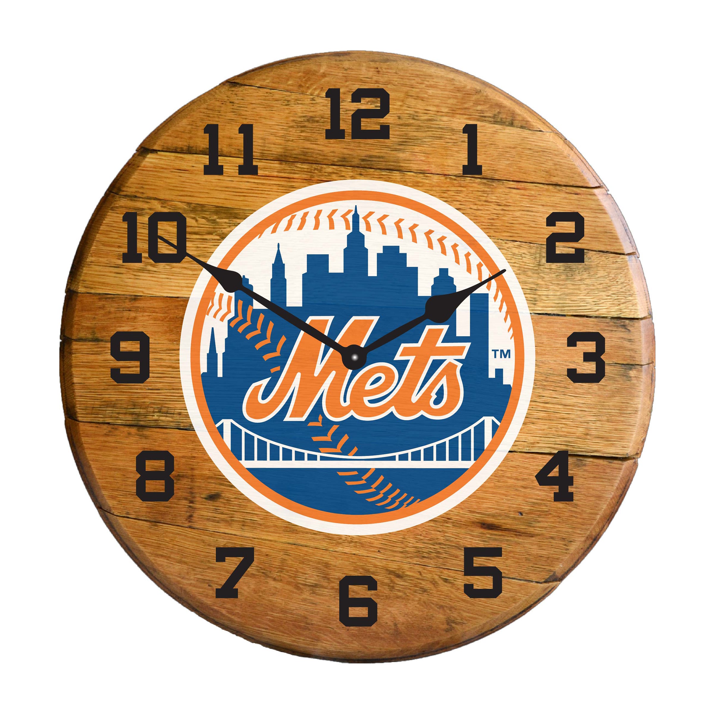 Buy MLB New York Mets Wooden Oak Barrel Top Wall Clock – ProFootballStuff