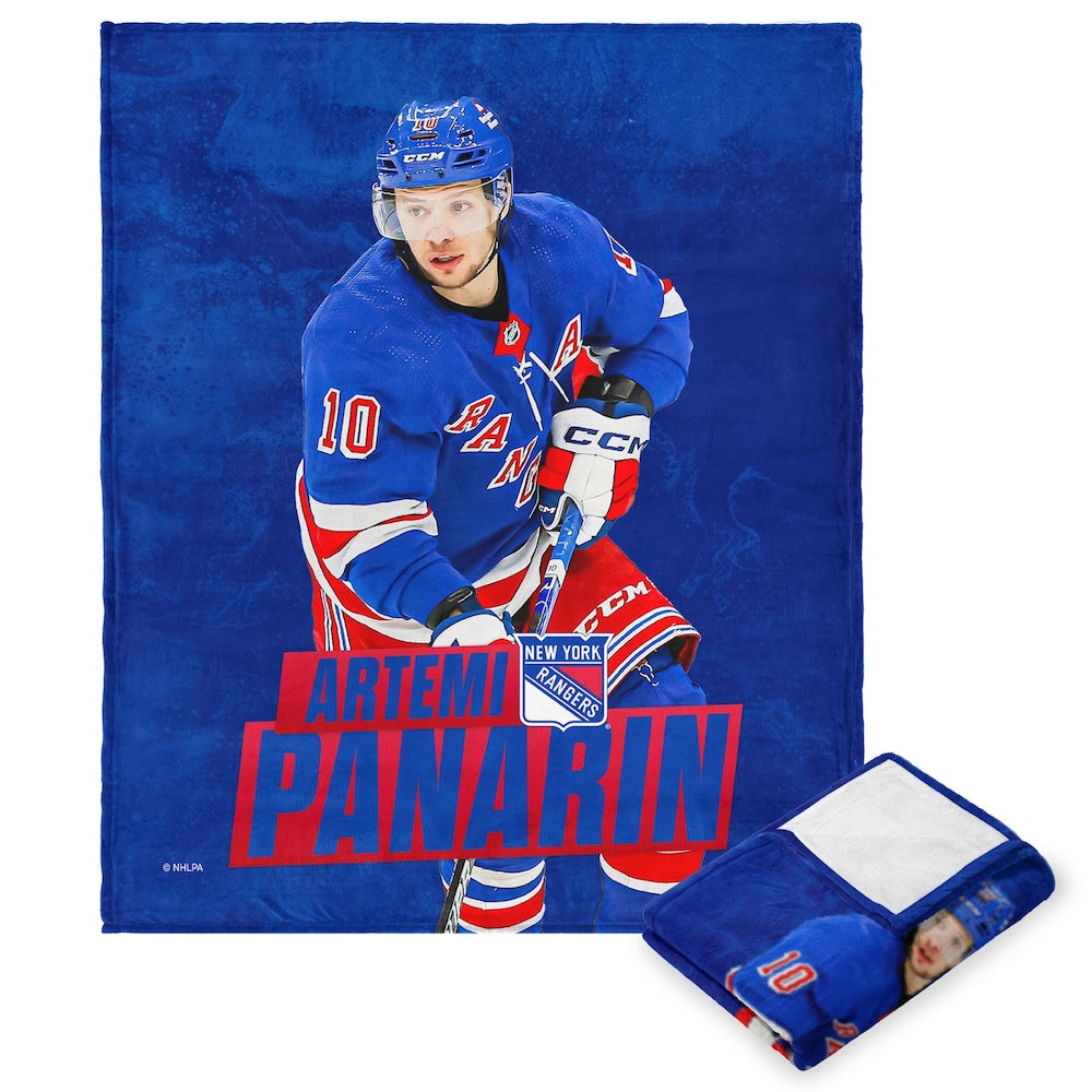 New York Rangers Artemi Panarin silk touch throw blanket