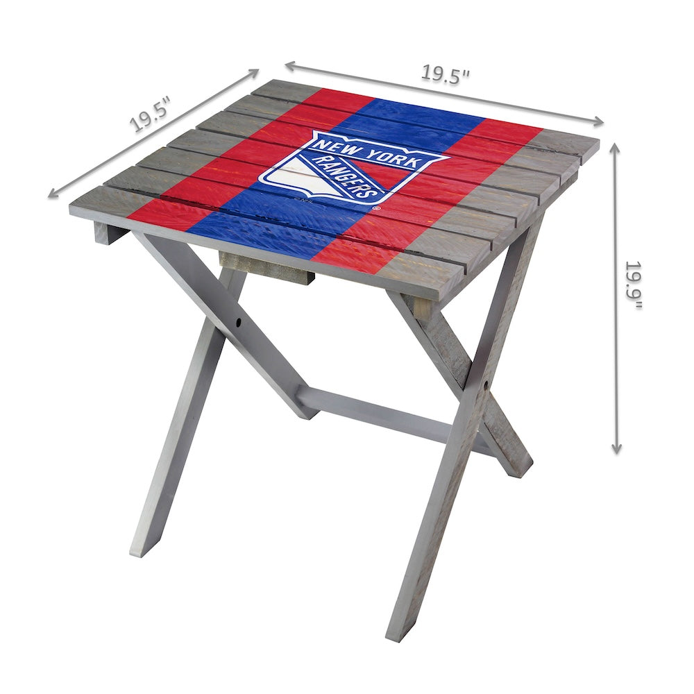 New York Rangers Adirondack Table Dimensions