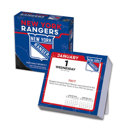 New York Rangers 2025 Fact-A-Day Box Desk Calendar