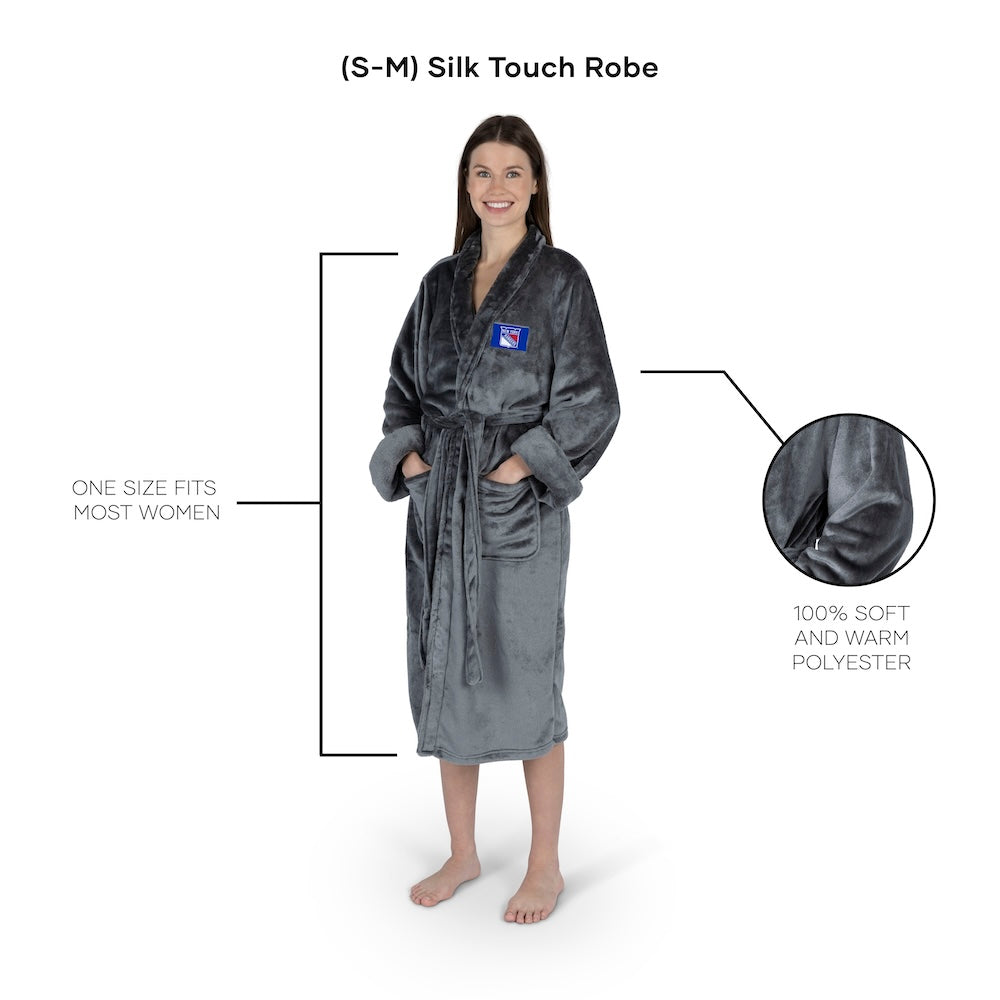 New York Rangers silk touch charcoal women bathrobe