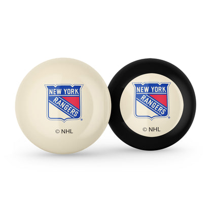 New York Rangers cue ball and 8 ball