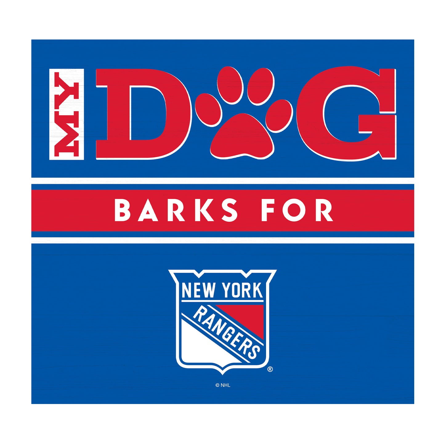 New York Rangers dog sign