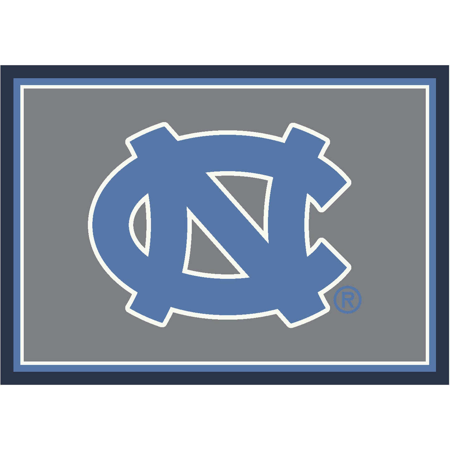 North Carolina Tar Heels distressed style area rug