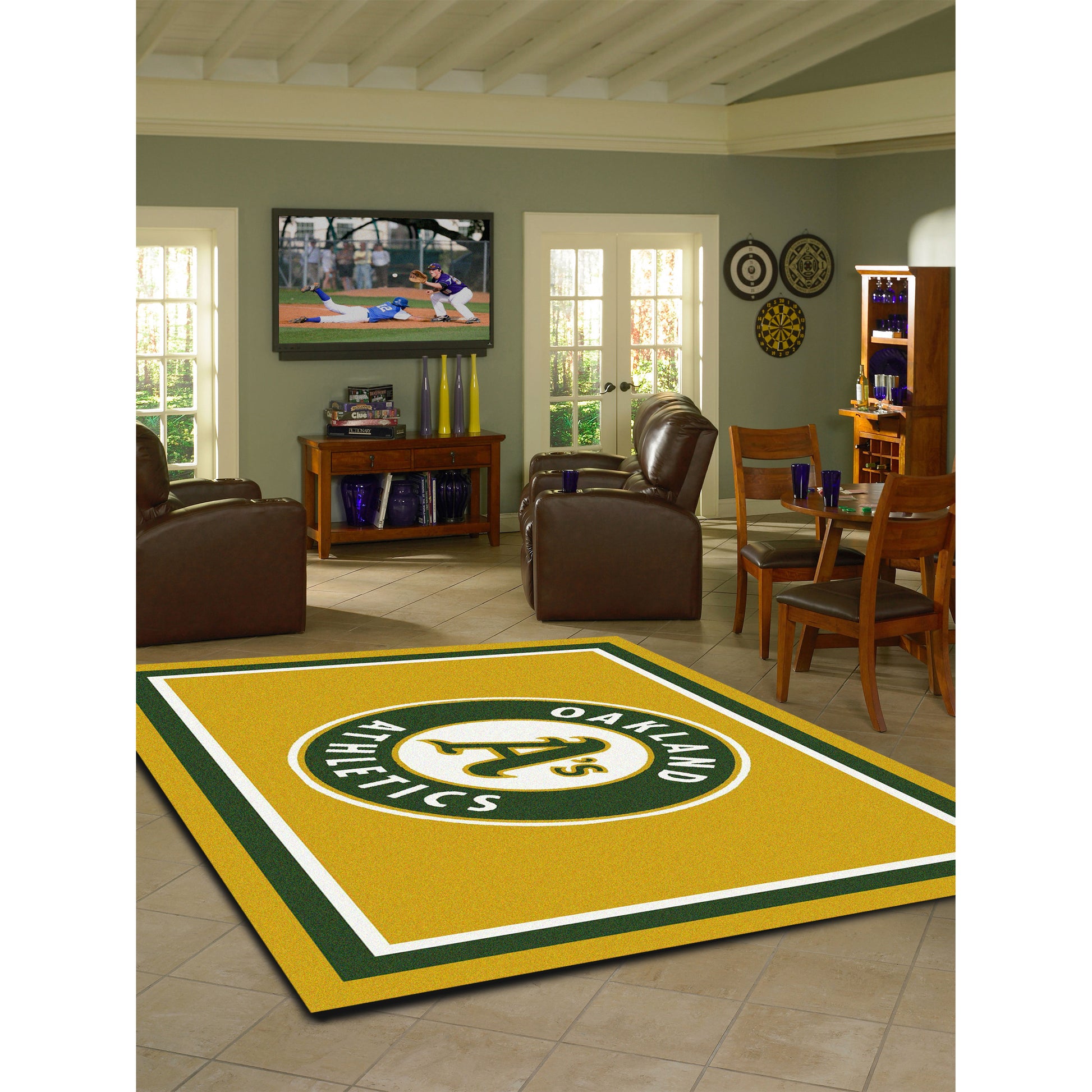 Oakland A's spirit style area rug life