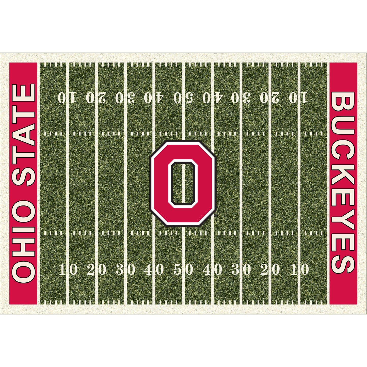 Ohio State Buckeyes home field style area rug