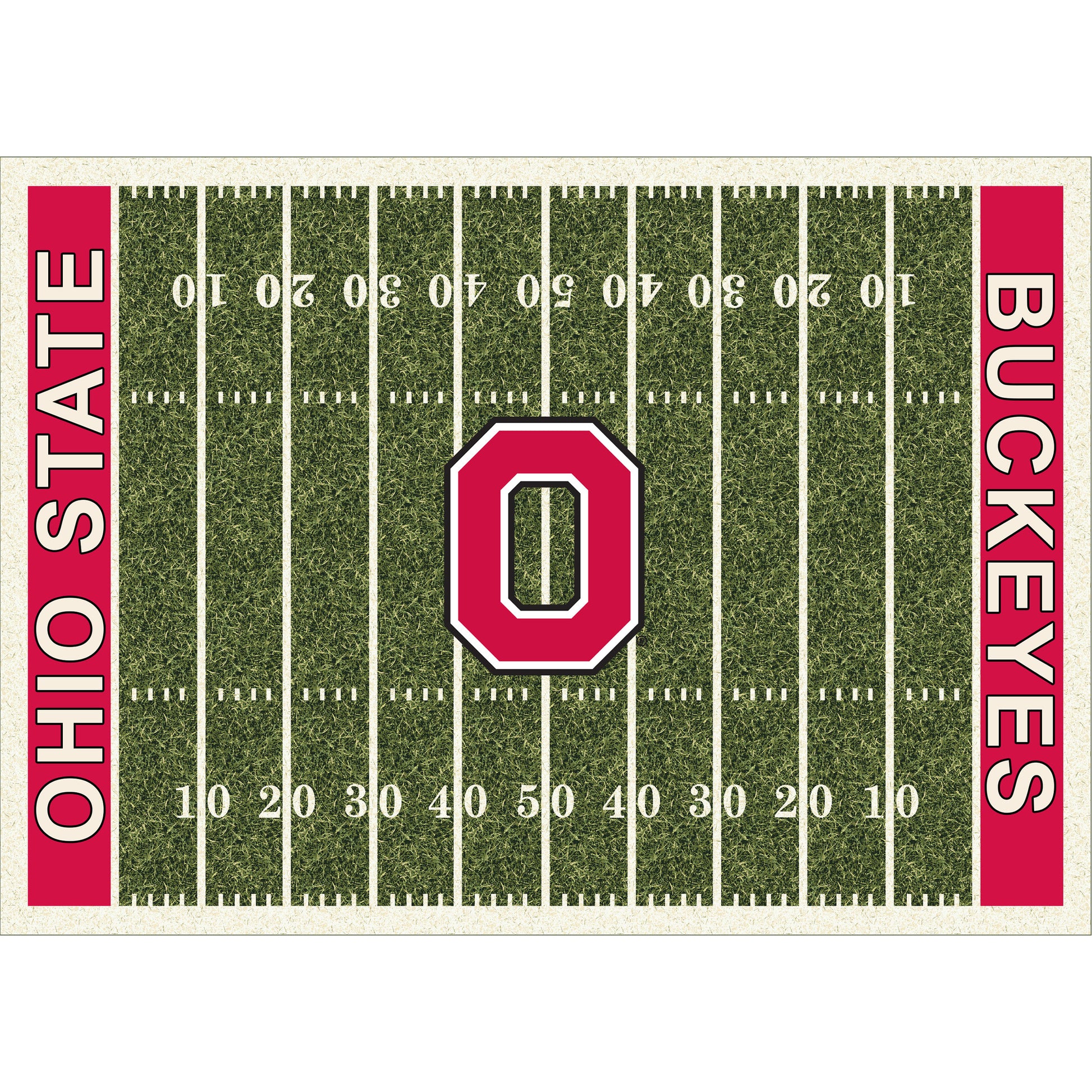 Ohio State Buckeyes home field style area rug