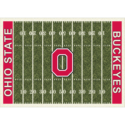 Ohio State Buckeyes home field style area rug