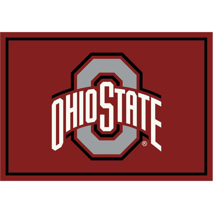 Ohio State Buckeyes distressed style area rug