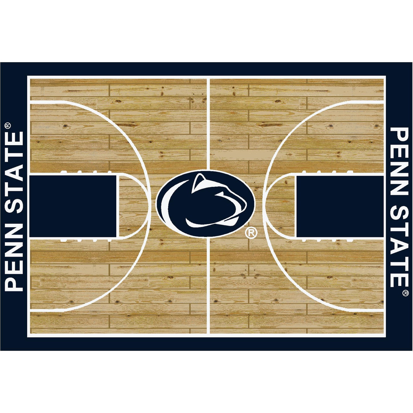 Penn State Nittany Lions courtside style area rug