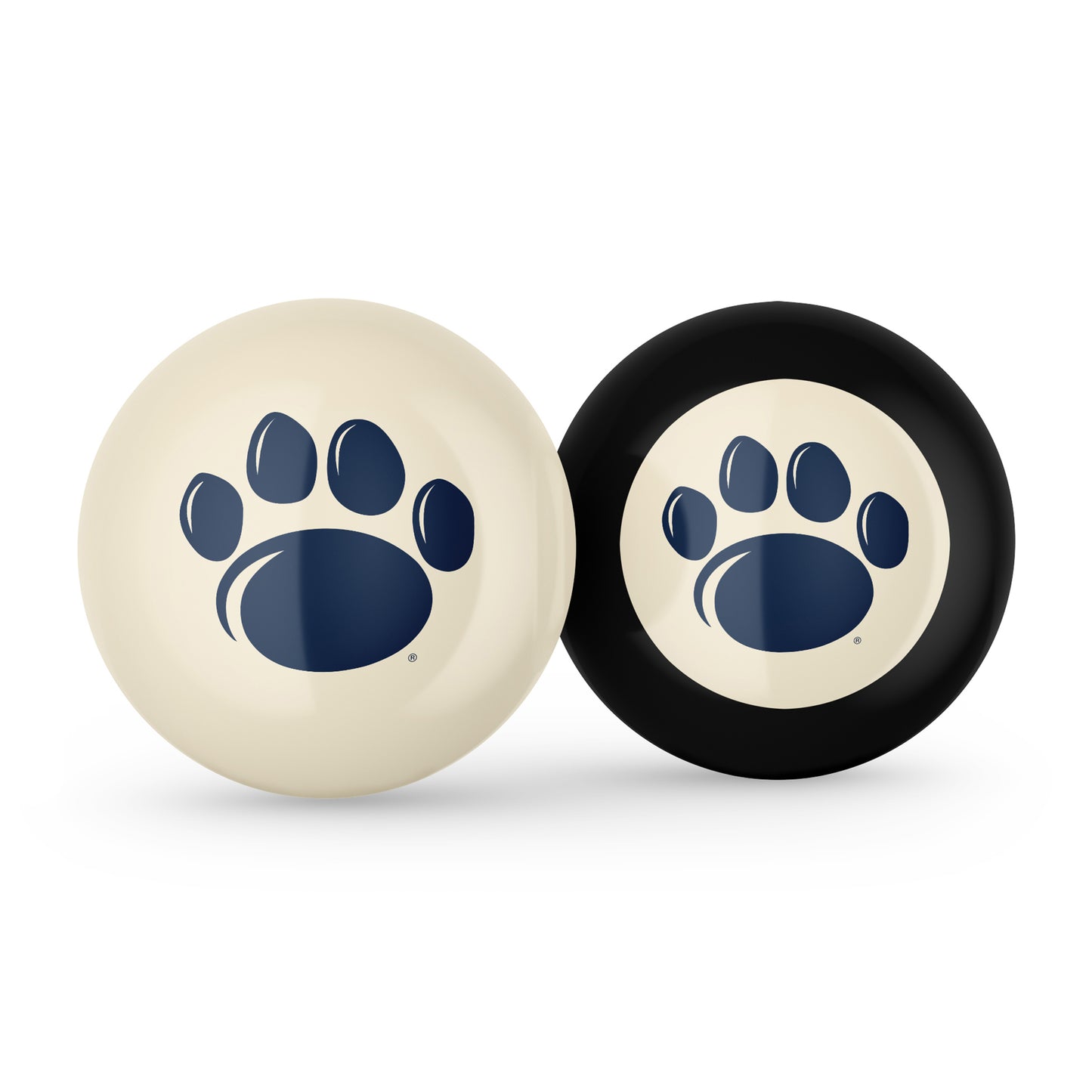 Penn State Nittany Lions cue ball and 8 ball