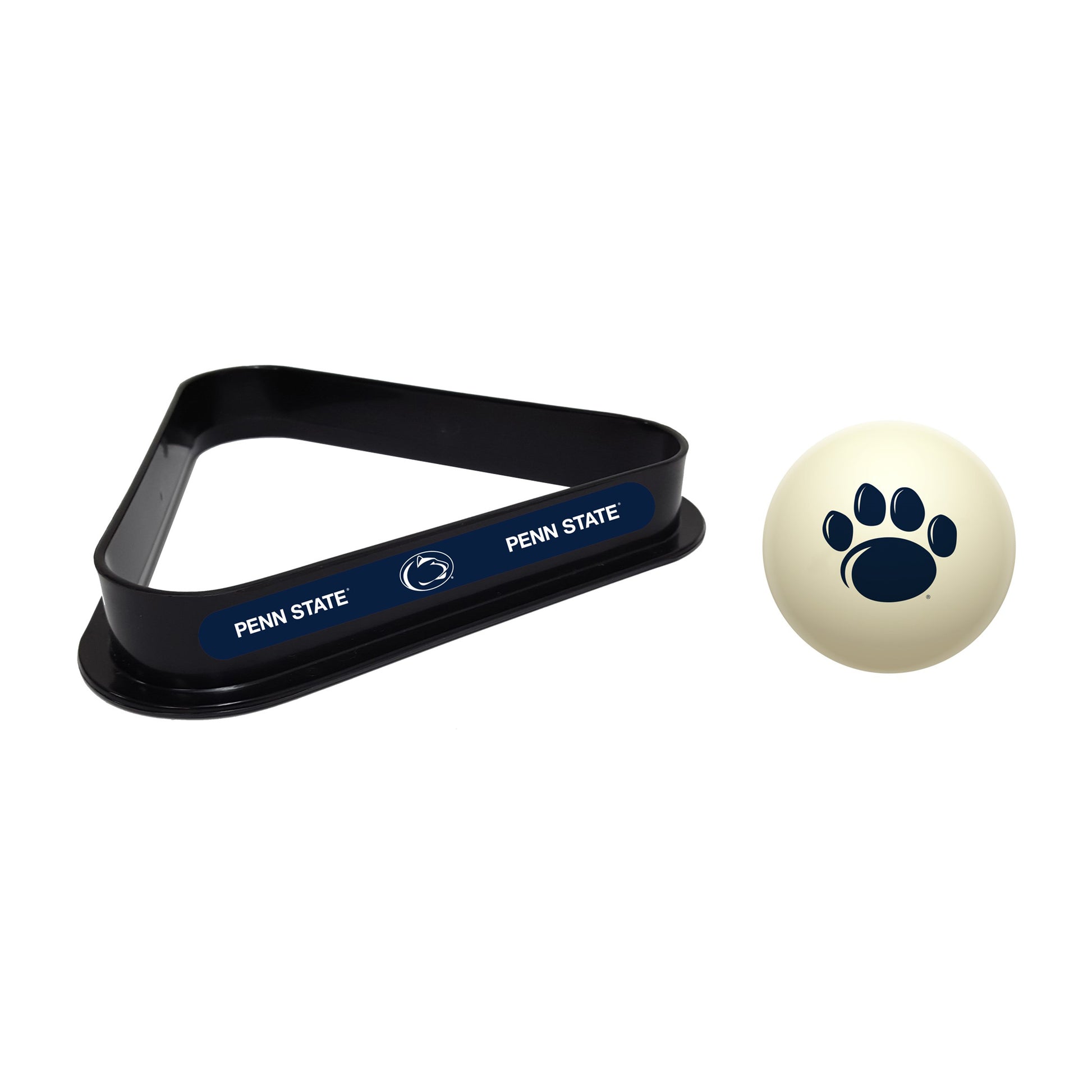 Penn State Nittany Lions cue ball and triangle