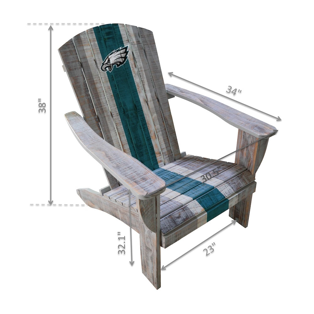 Philadelphia Eagles Adirondack Chair Dimensions