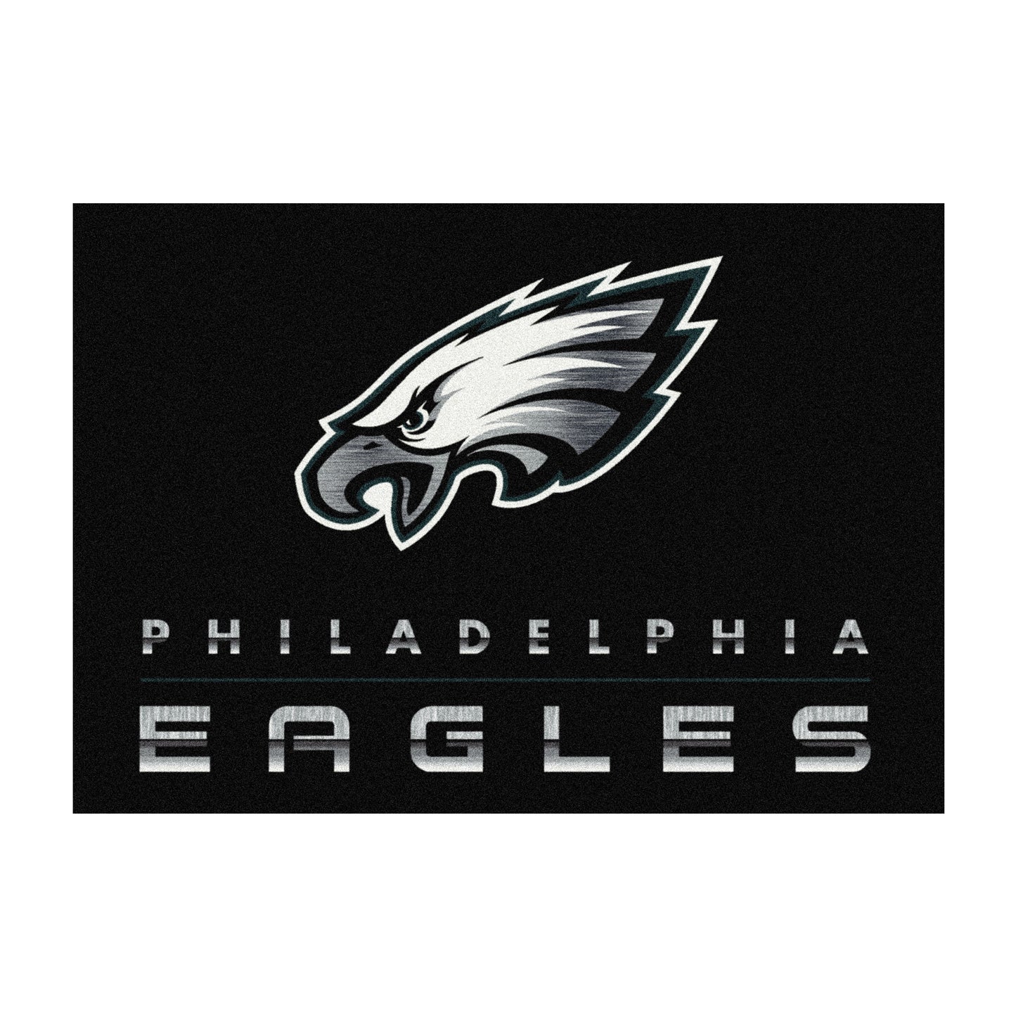 Philadelphia Eagles chrome style area rug