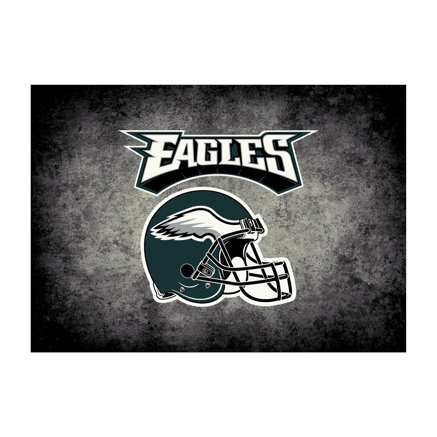 Philadelphia Eagles distressed style area rug