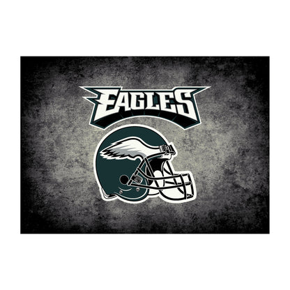 Philadelphia Eagles distressed style area rug