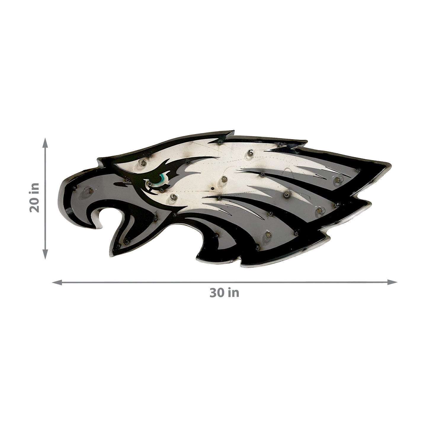 Philadelphia Eagles logo lighted metal retro sign