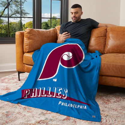 Philadelphia Phillies CC throwback silk touch blanket