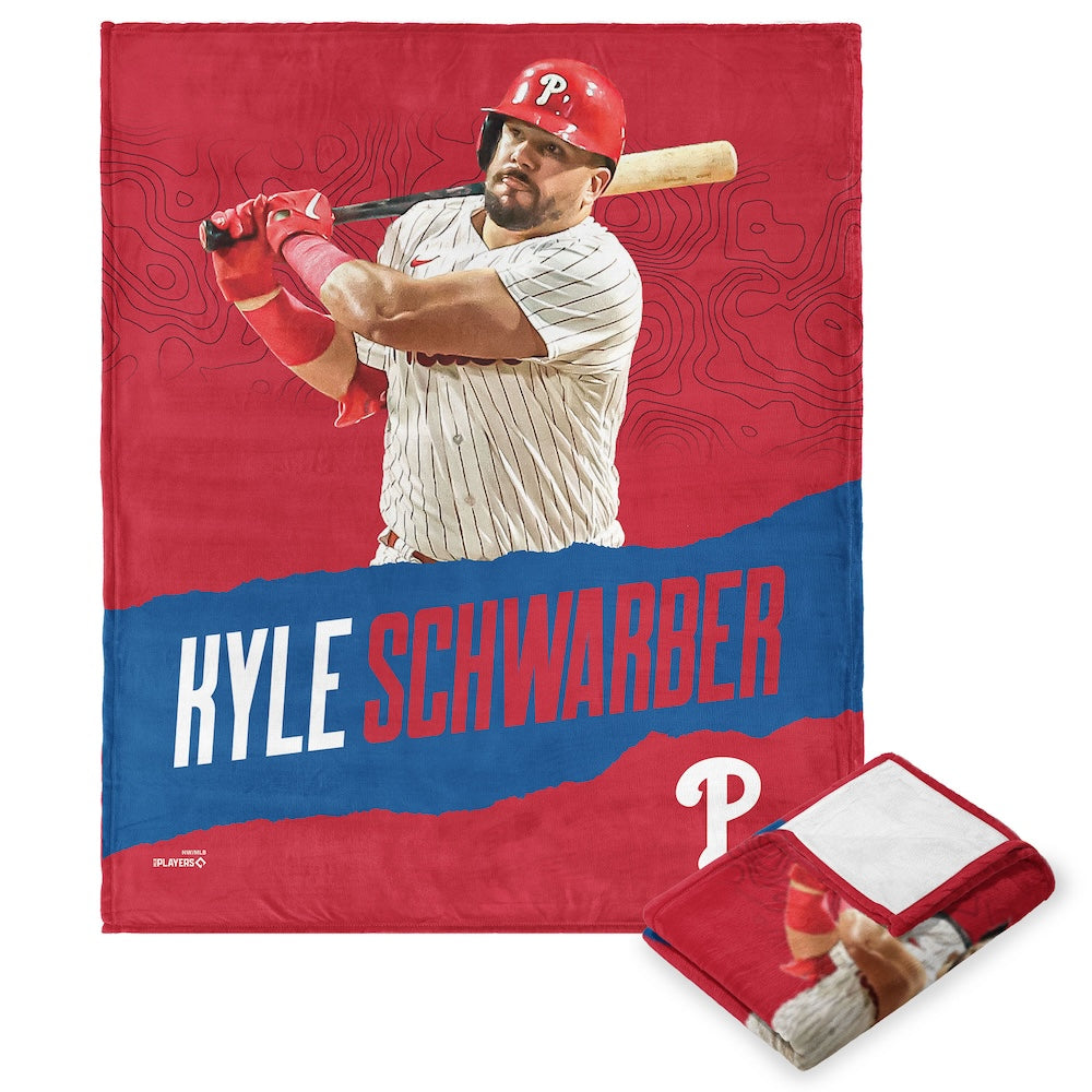 Philadelphia Phillies Kyle Schwarber silk touch throw blanket