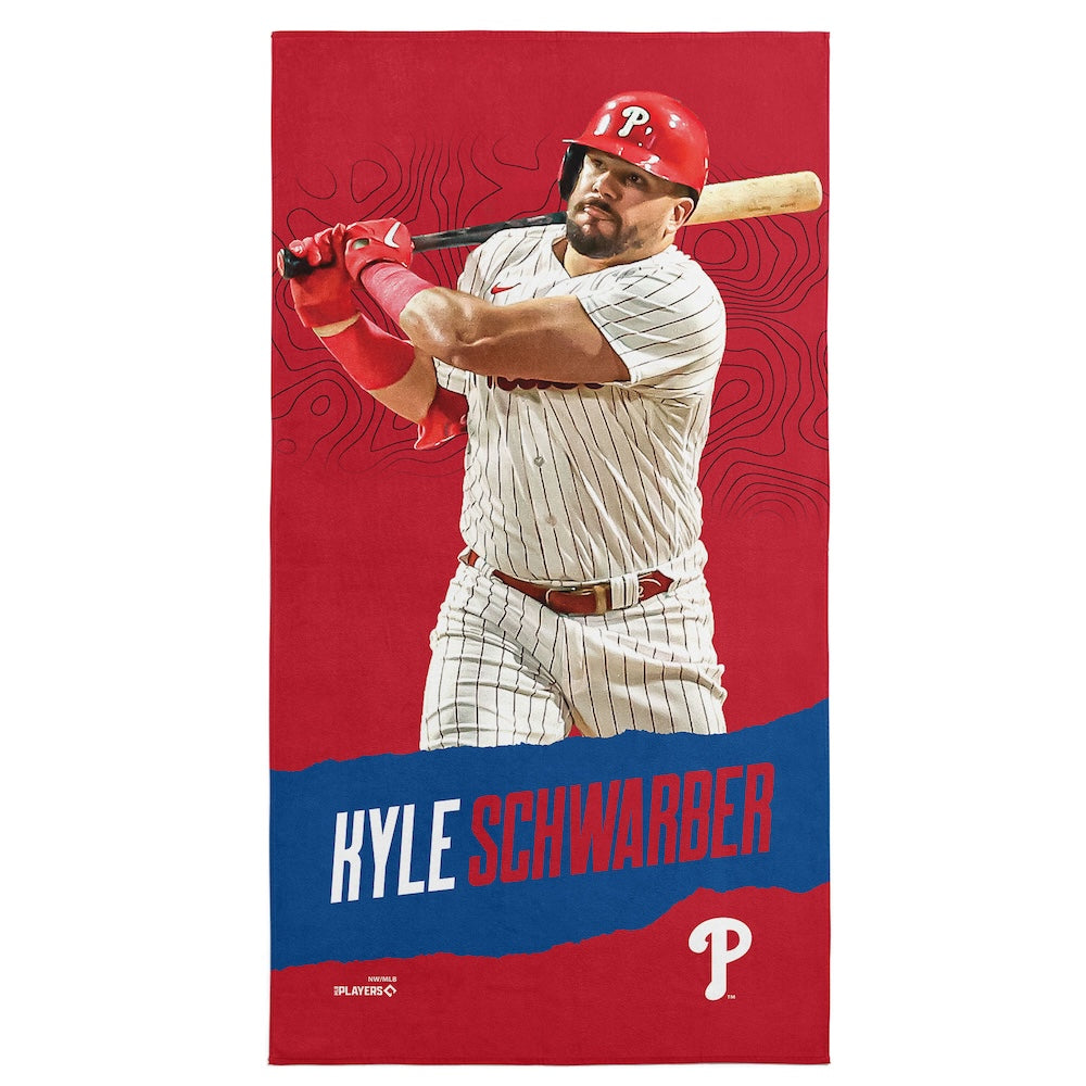 Philadelphia Phillies Kyle Schwarber beach towel