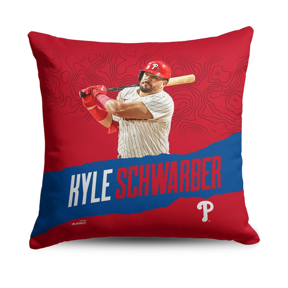 Philadelphia Phillies Kyle Schwarber throw pillow