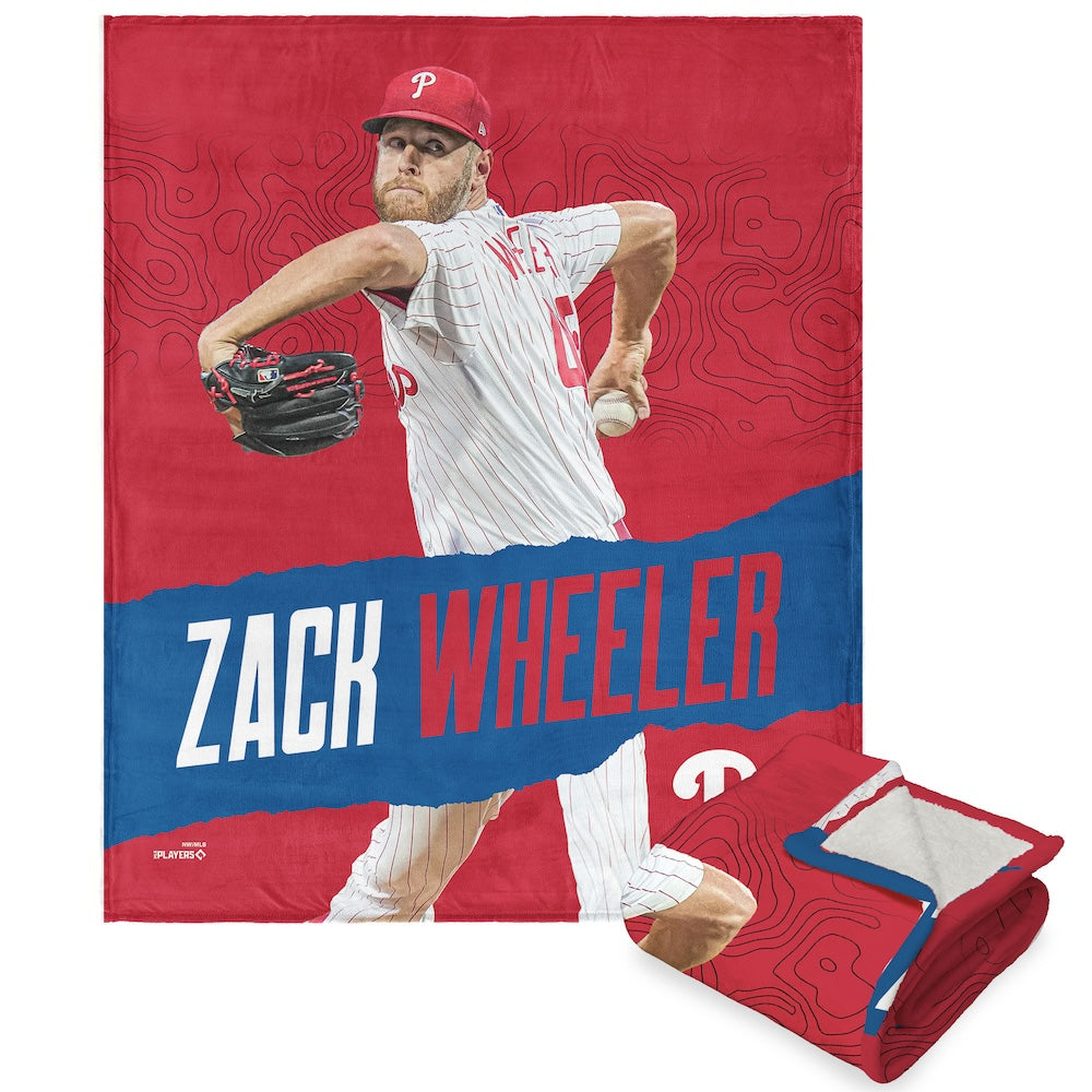 Philadelphia Phillies Zack Wheeler Sherpa Blanket