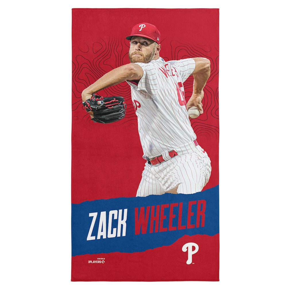 Philadelphia Phillies Zack Wheeler beach towel