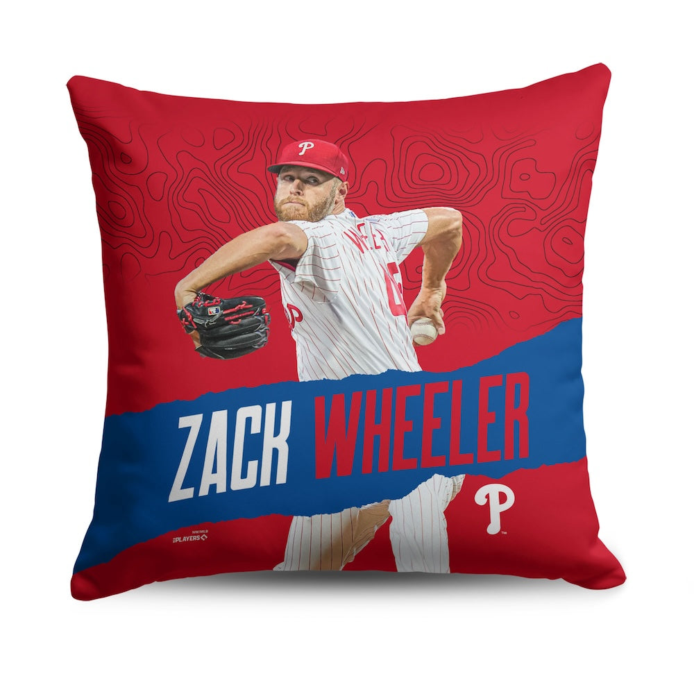 Philadelphia Phillies Zack Wheeler throw pillow