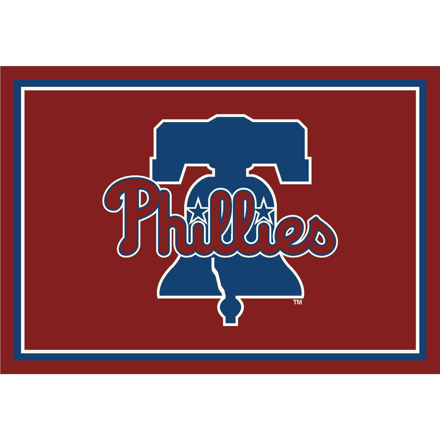 Philadelphia Phillies distressed style area rug