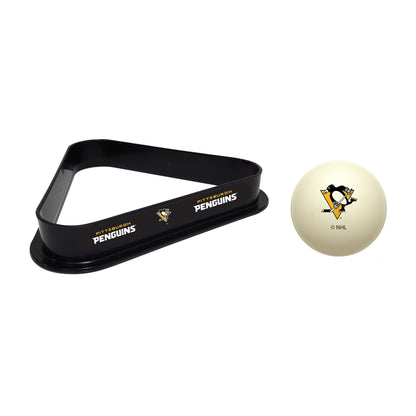 Pittsburgh Penguins cue ball and triangle