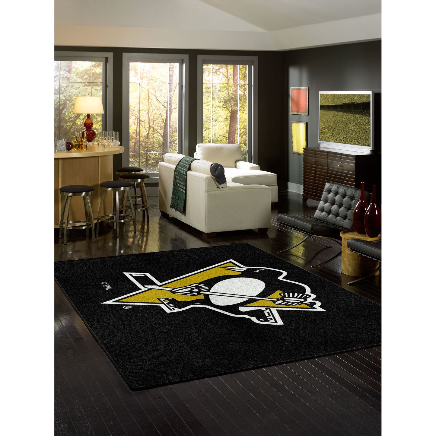 Pittsburgh Penguins spirit style area rug life