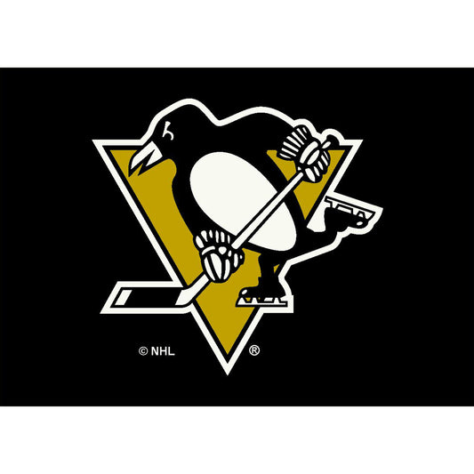 Pittsburgh Penguins distressed style area rug