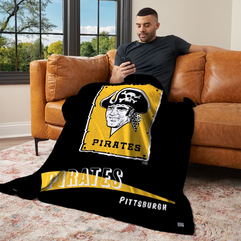 Pittsburgh Pirates CC throwback silk touch blanket