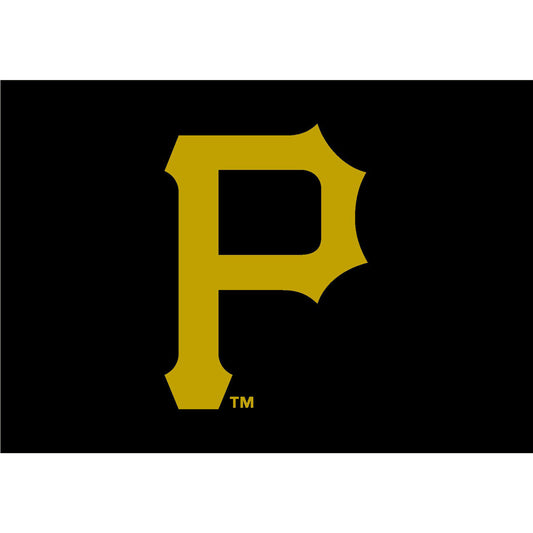 Pittsburgh Pirates distressed style area rug