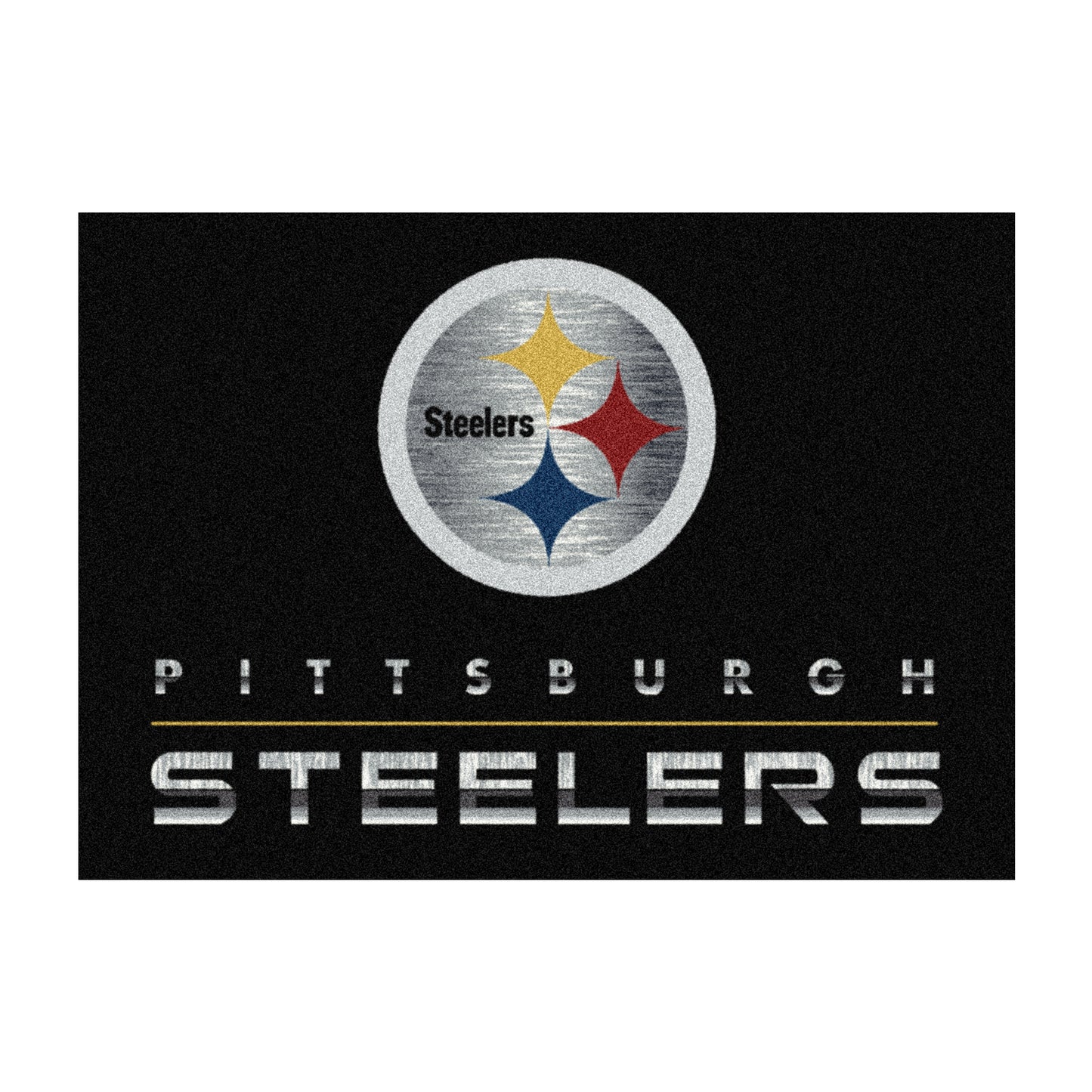 Pittsburgh Steelers chrome style area rug