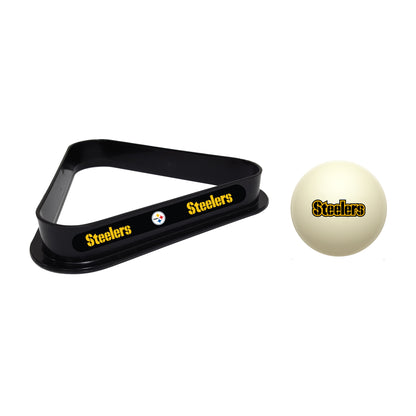 Pittsburgh Steelers cue ball and triangle