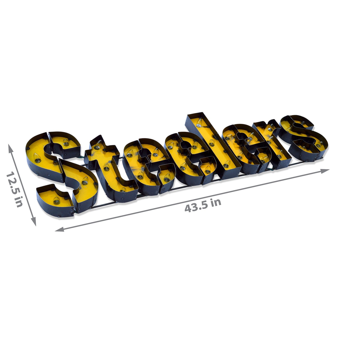 Pittsburgh Steelers lighted metal retro sign