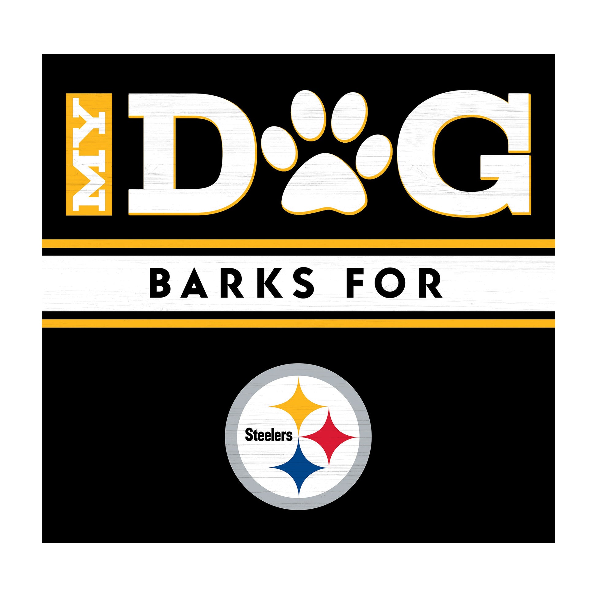 Pittsburgh Steelers dog sign