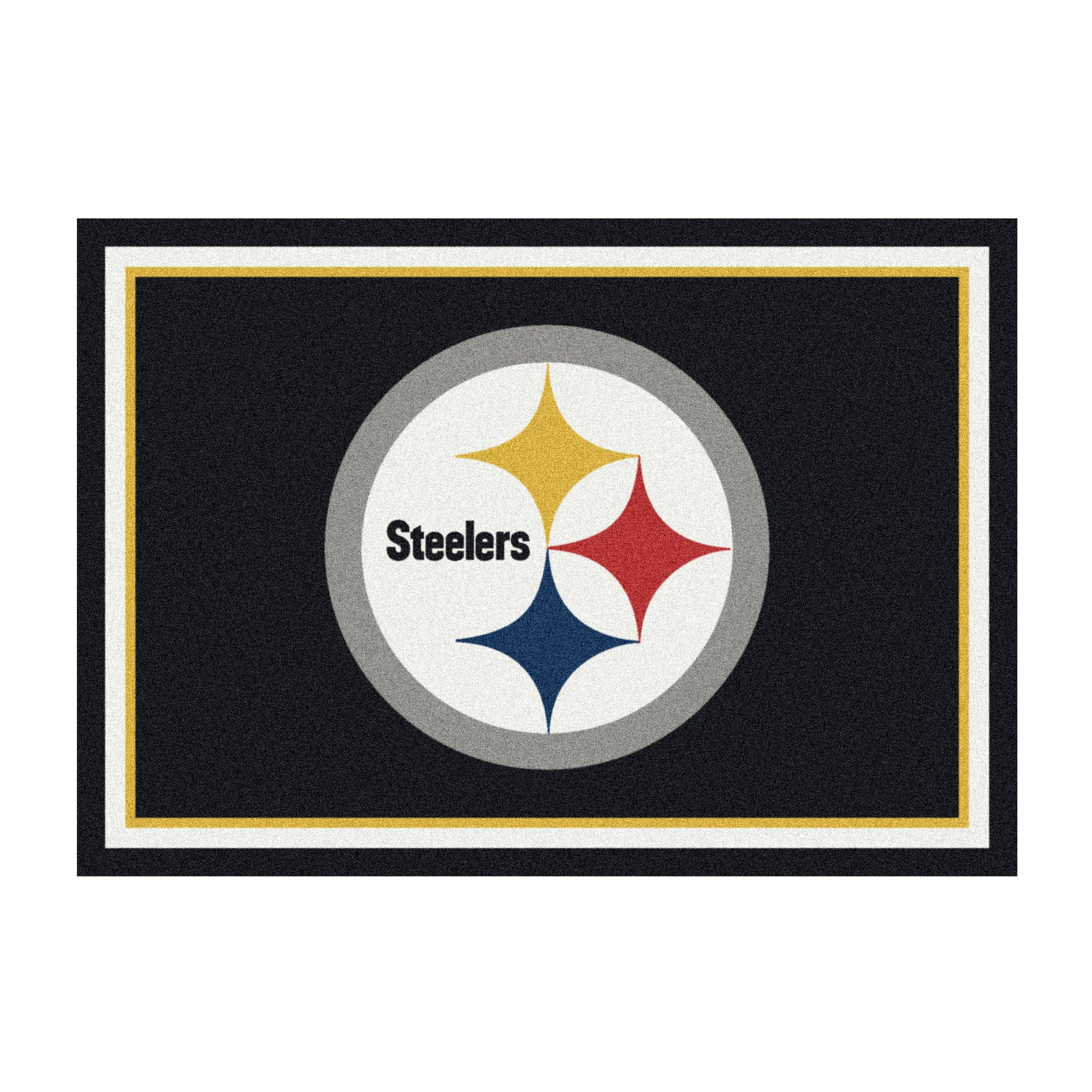 Pittsburgh Steelers distressed style area rug